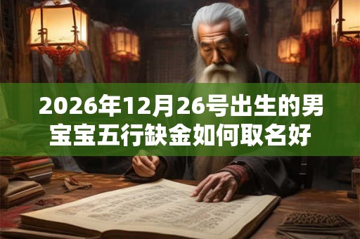2026年12月26号出生的男宝宝五行缺金如何取名好