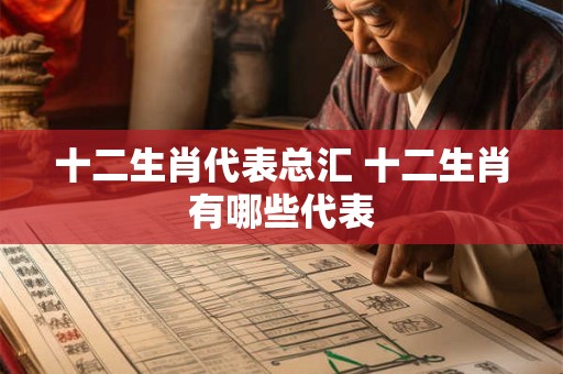 十二生肖代表总汇 十二生肖有哪些代表