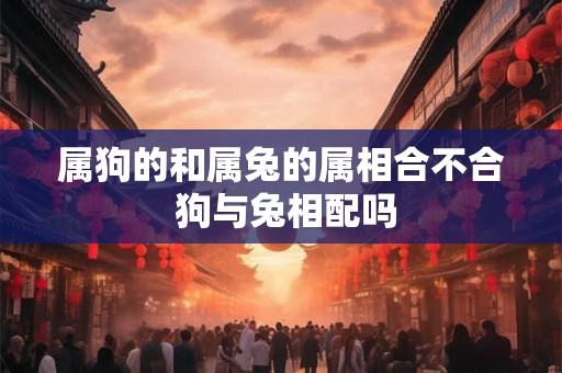 属狗的和属兔的属相合不合 狗与兔相配吗 属狗的和属兔的属相合不合 狗与兔相配吗