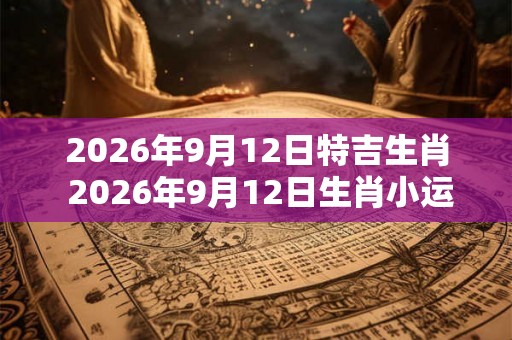 2026年9月12日特吉生肖 2026年9月12日生肖小运播报
