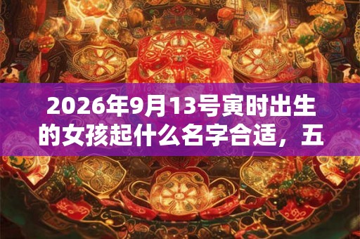 2026年9月13号寅时出生的女孩起什么名字合适，五行属什么