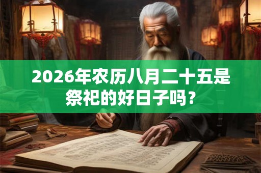 2026年农历八月二十五是祭祀的好日子吗？
