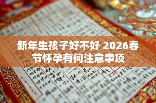 新年生孩子好不好 2026春节怀孕有何注意事项