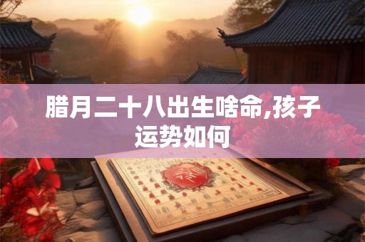 腊月二十八出生啥命,孩子运势如何