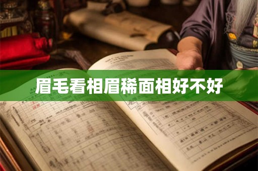 眉毛看相眉稀面相好不好