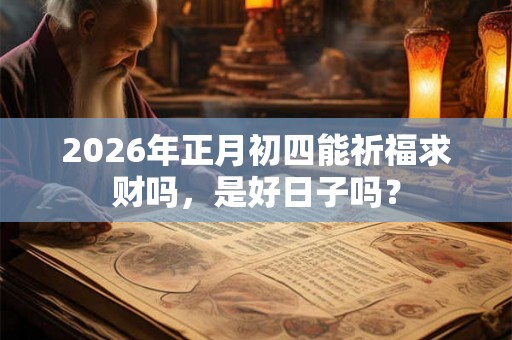 2026年正月初四能祈福求财吗，是好日子吗？