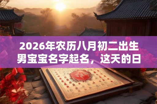 2026年农历八月初二出生男宝宝名字起名，这天的日子好不好？