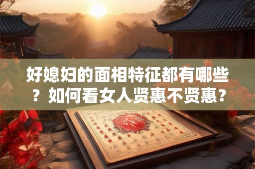 好媳妇的面相特征都有哪些？如何看女人贤惠不贤惠？