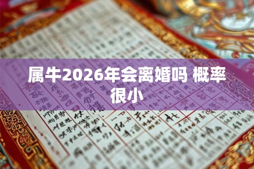 属牛2026年会离婚吗 概率很小