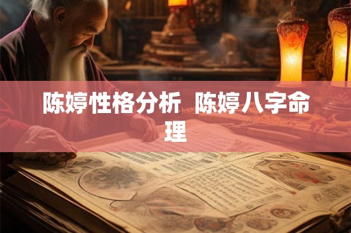 陈婷性格分析  陈婷八字命理
