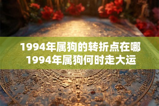 1994年属狗的转折点在哪 1994年属狗何时走大运