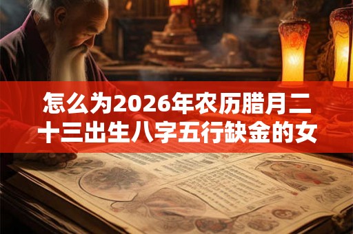 怎么为2026年农历腊月二十三出生八字五行缺金的女孩起名字？
