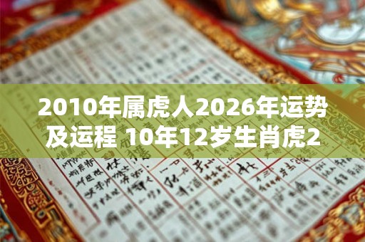 2010年属虎人2026年运势及运程 10年12岁生肖虎2026年运势
