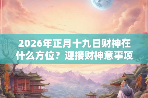 2026年正月十九日财神在什么方位？迎接财神意事项