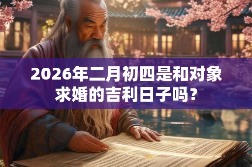 2026年二月初四是和对象求婚的吉利日子吗？