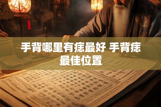 手背哪里有痣最好 手背痣最佳位置