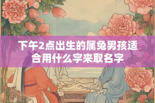 下午2点出生的属兔男孩适合用什么字来取名字