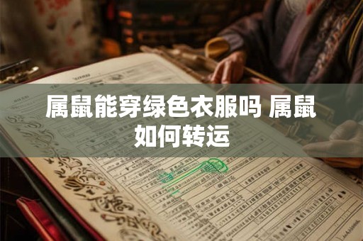属鼠能穿绿色衣服吗 属鼠如何转运