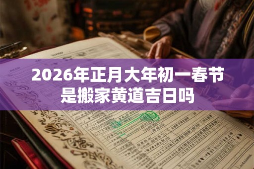 2026年正月大年初一春节是搬家黄道吉日吗