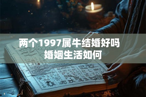 两个1997属牛结婚好吗   婚姻生活如何