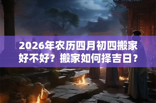 2026年农历四月初四搬家好不好？搬家如何择吉日？