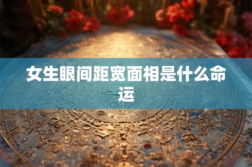 女生眼间距宽面相是什么命运