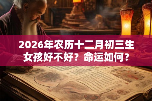 2026年农历十二月初三生女孩好不好？命运如何？