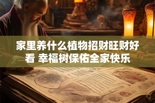 家里养什么植物招财旺财好看 幸福树保佑全家快乐 家里养什么植物招财旺财好看 幸福树保佑全家快乐