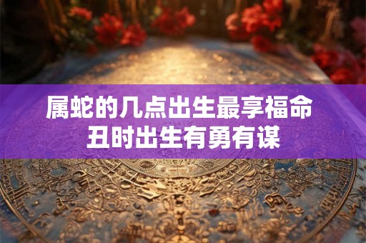 属蛇的几点出生最享福命 丑时出生有勇有谋