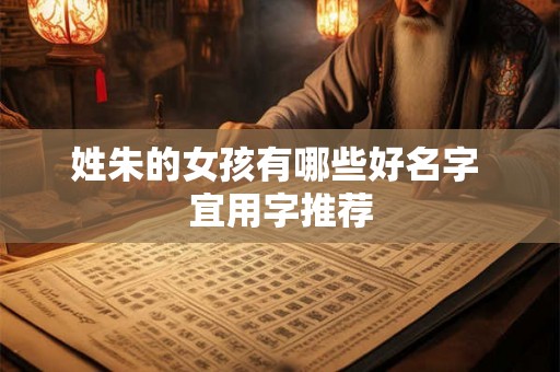 姓朱的女孩有哪些好名字 宜用字推荐