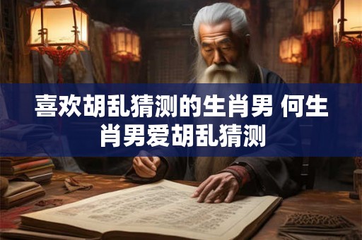 喜欢胡乱猜测的生肖男 何生肖男爱胡乱猜测 喜欢胡乱猜测的生肖男 何生肖男爱胡乱猜测