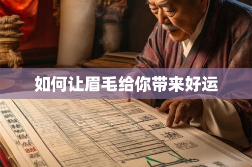 如何让眉毛给你带来好运 如何让眉毛给你带来好运