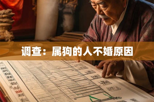 调查：属狗的人不婚原因