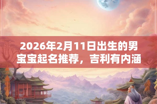 2026年2月11日出生的男宝宝起名推荐,吉利有内涵的名字 2026年2月11日出生的男宝宝起名推荐,吉利有内涵的名字