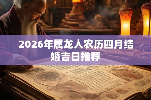 2026年属龙人农历四月结婚吉日推荐 2026年属龙人农历四月结婚吉日推荐