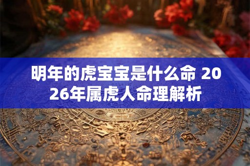 明年的虎宝宝是什么命 2026年属虎人命理解析