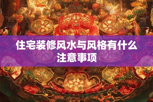 住宅装修风水与风格有什么注意事项 住宅装修风水与风格有什么注意事项