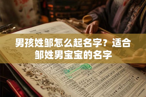 男孩姓邹怎么起名字?适合邹姓男宝宝的名字 男孩姓邹怎么起名字?适合邹姓男宝宝的名字