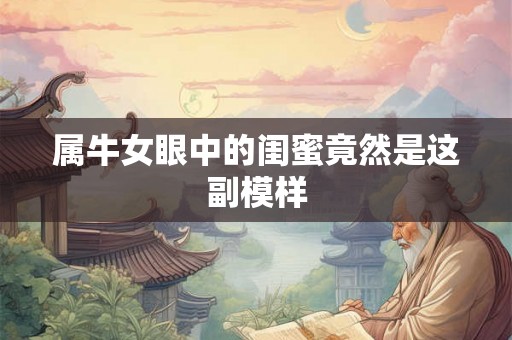 属牛女眼中的闺蜜竟然是这副模样