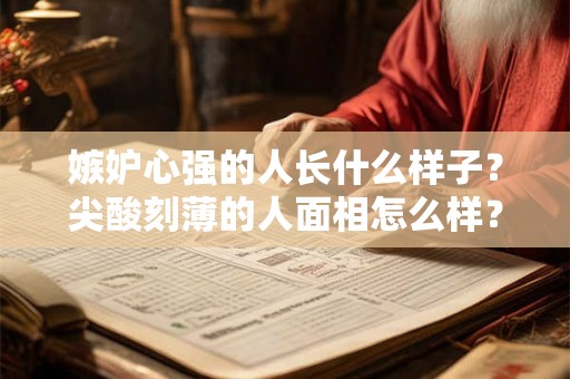 嫉妒心强的人长什么样子？尖酸刻薄的人面相怎么样？
