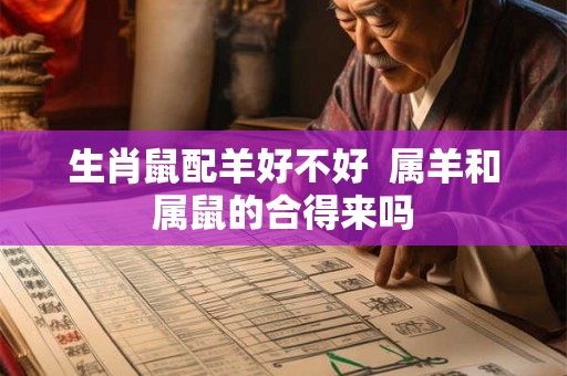 生肖鼠配羊好不好  属羊和属鼠的合得来吗