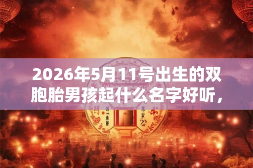 2026年5月11号出生的双胞胎男孩起什么名字好听，五行属什么