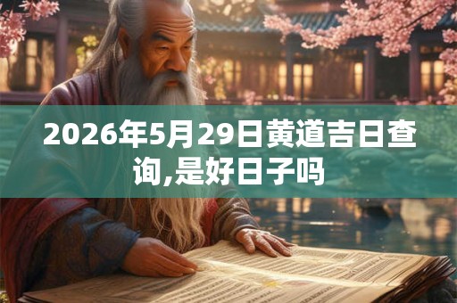 2026年5月29日黄道吉日查询,是好日子吗