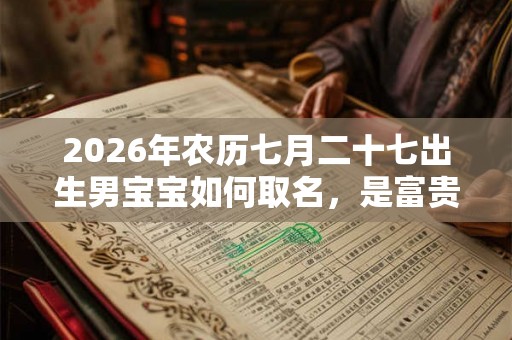 2026年农历七月二十七出生男宝宝如何取名，是富贵命吗？