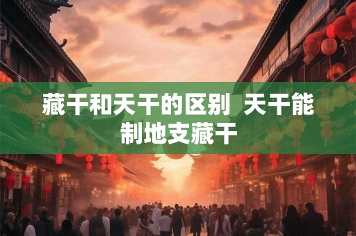 藏干和天干的区别  天干能制地支藏干