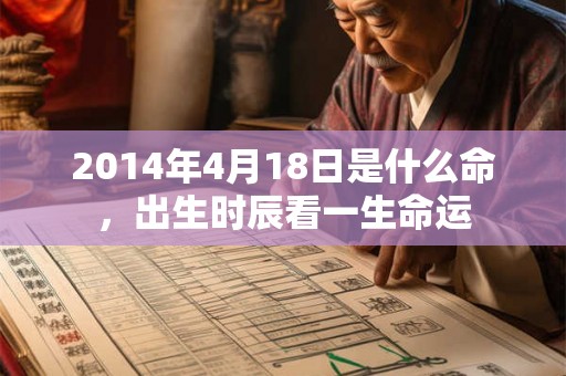 2014年4月18日是什么命，出生时辰看一生命运