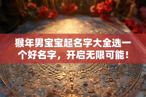 猴年男宝宝起名字大全选一个好名字，开启无限可能！