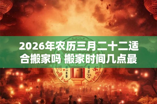 2026年农历三月二十二适合搬家吗 搬家时间几点最佳 2026年农历三月二十二适合搬家吗 搬家时间几点最佳