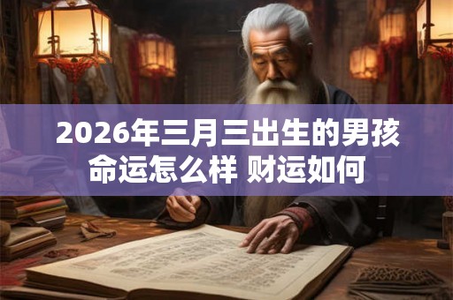 2026年三月三出生的男孩命运怎么样 财运如何