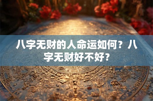 八字无财的人命运如何？八字无财好不好？